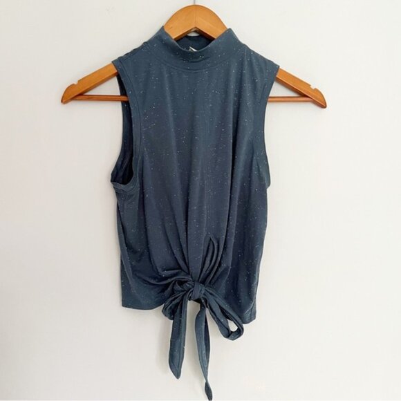 Lululemon Time To Restore Mock Neck Tank Size 2 Iron Blue - Picture 1 of 6